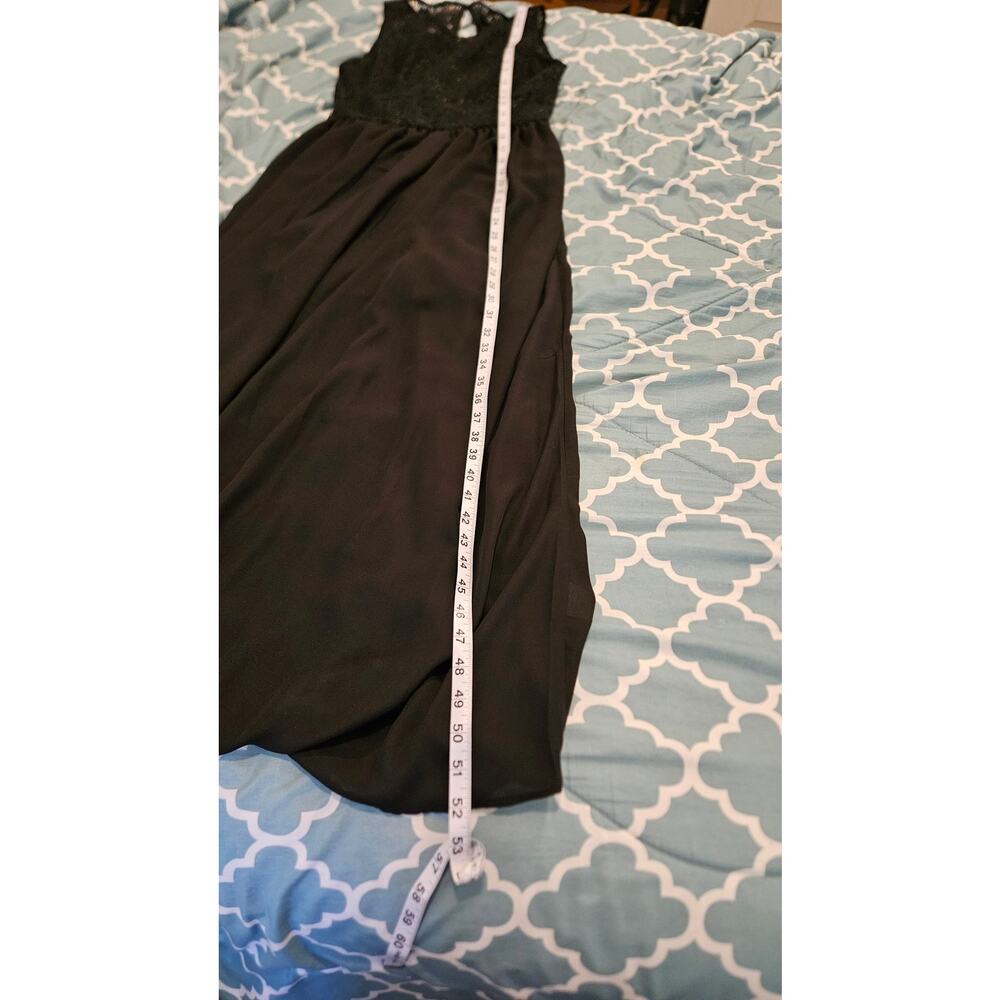 Shein Medium Black Sleeveless Partial Lace Dress - Picture 6 of 8